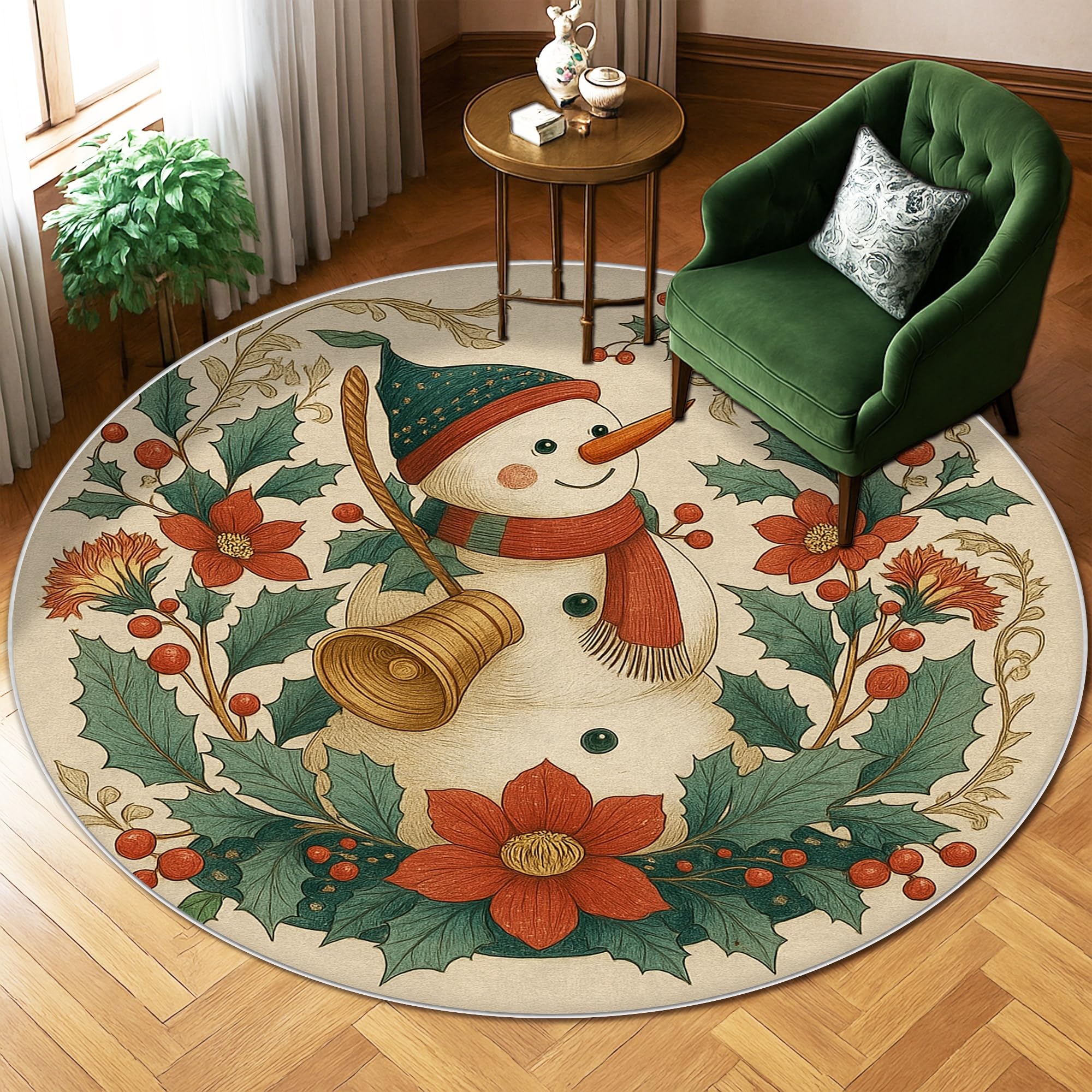 Tapis de Noël grand format rouge pour réchauffer votre salon