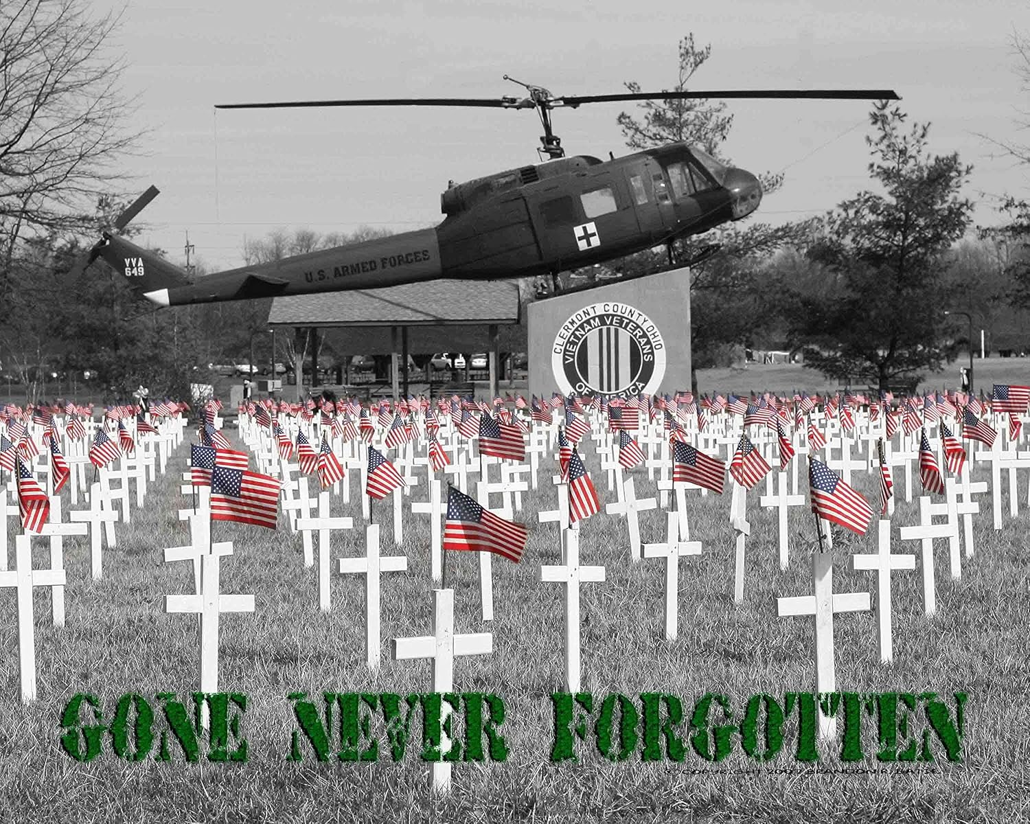 Batie Gone Never Forgotten Wall Decal 19"x24"