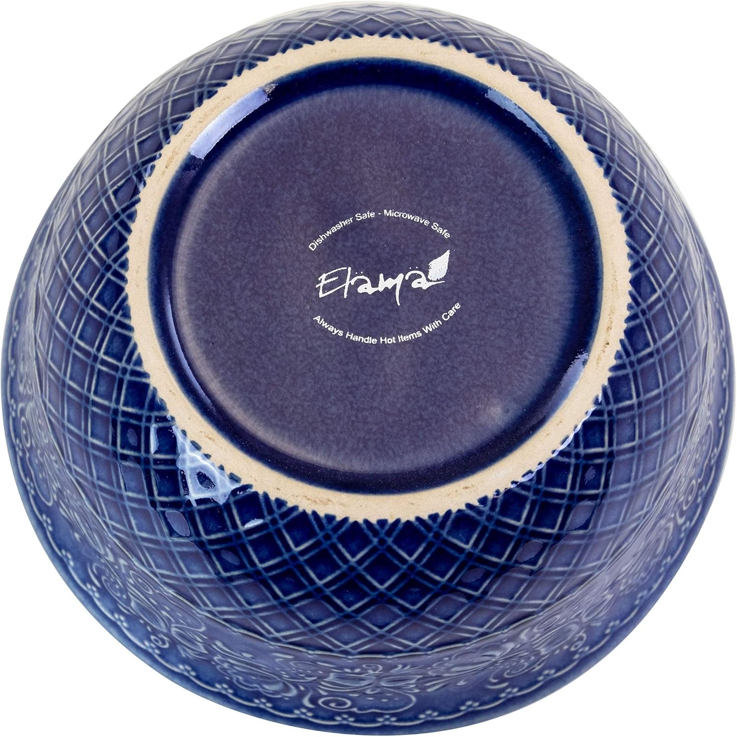 Unknown1 Indigo 16 Piece Square Stoneware Dinnerware Set Blue Textured Casual Microwave Safe, Medium