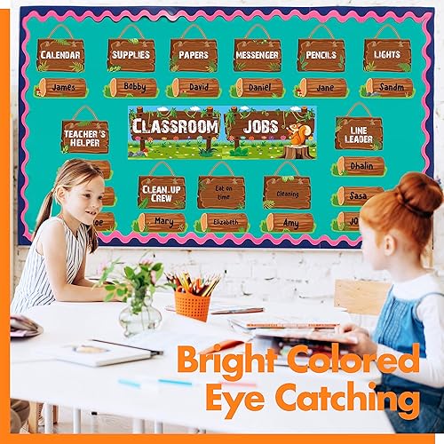 Miniatura 7 de 53 piezas de trabajos en el aula, 36 tarjetas de nombre, tabla de trabajo para el aula con etiqueta de nombre, administración de clases, ayudante