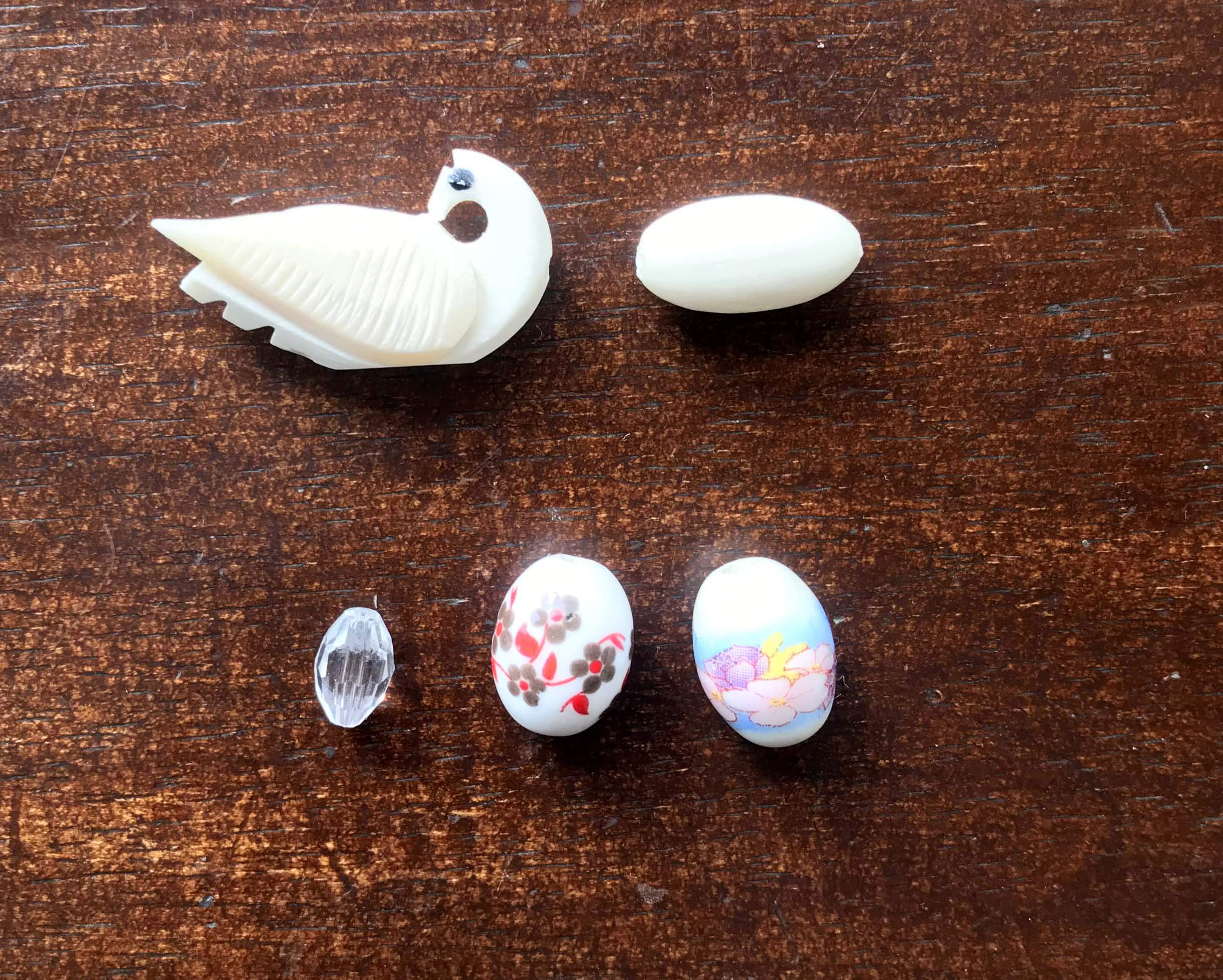 Set of 5 Tuning Bead Manka for Sitar Beautiful Hand carved Bone and designer