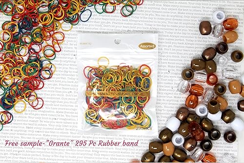 Miniatura 6 de Alrededor de 60 cuentas grandes de poni de alta calidad, pulseras de cuentas frescas, trenzas de pelo, manualidades para niños, plástico, mezcla