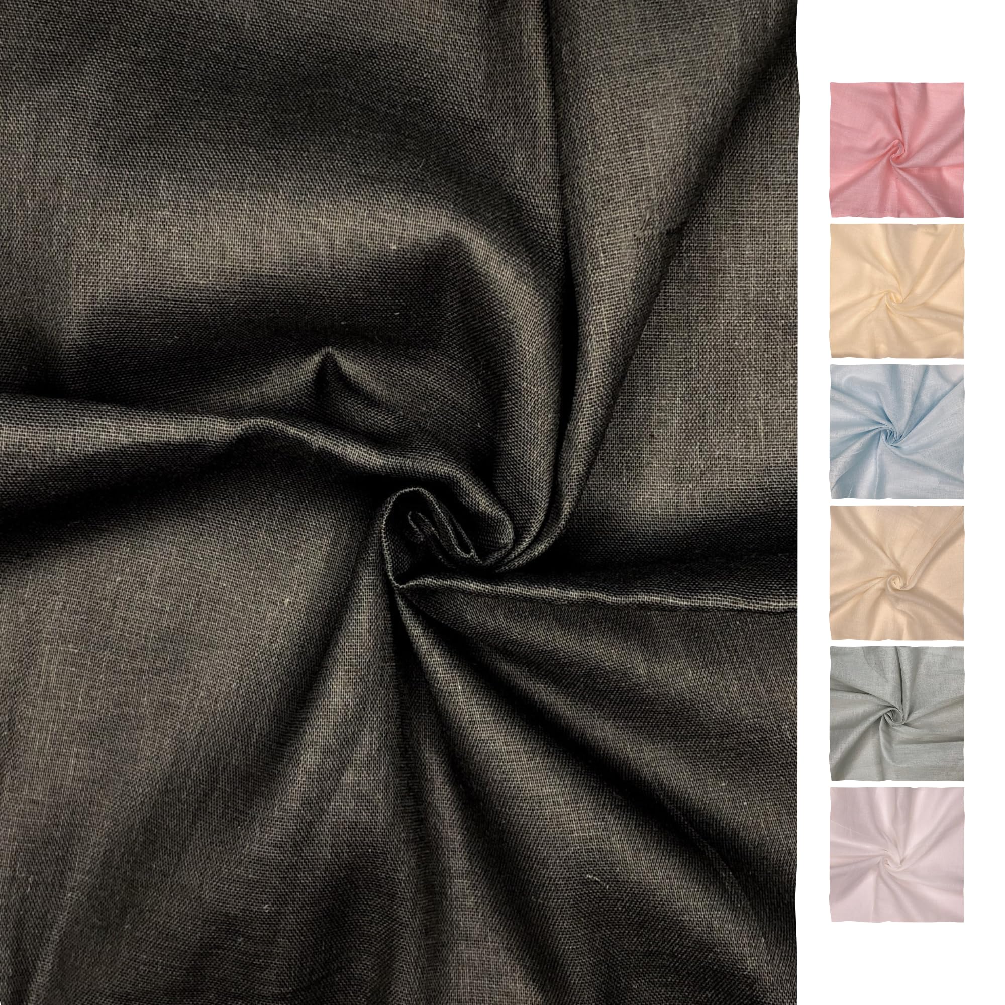 CraftsFabrics Premium Muslin Fabric 100% Cotton Cloth by The Metre – 150cm Wide Cheese Cloth for Cooking, Straining, Baking, Embroidery, Sewing & Crafts (65 GSM Muslin Fabric)