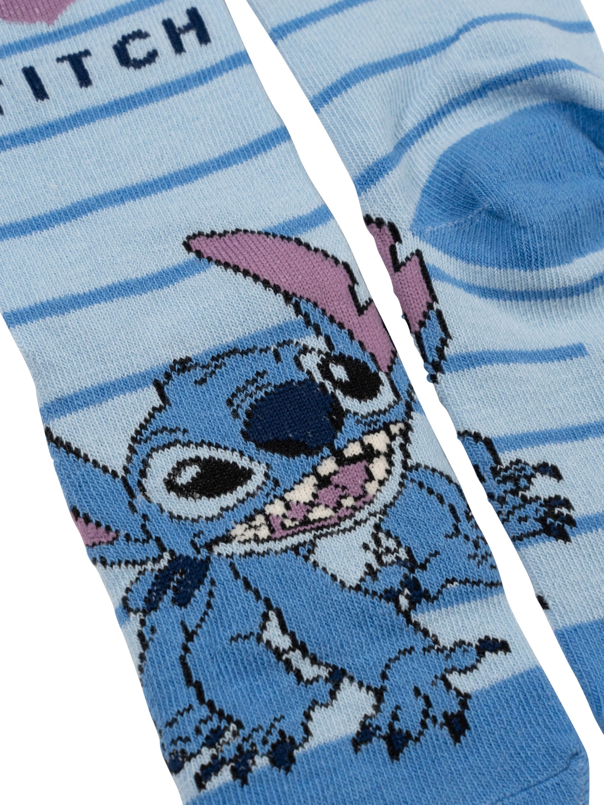 Disney Lilo & Stitch Lot de 3 paires de chaussettes pour fille - Bleu et rose