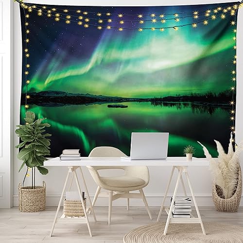 Miniatura 113 de Ambesonne Tapiz gótico, patio con hiedra encantada en la puerta antigua al bosque, colgante de pared ancho para dormitorio, sala de estar, 2-Verde