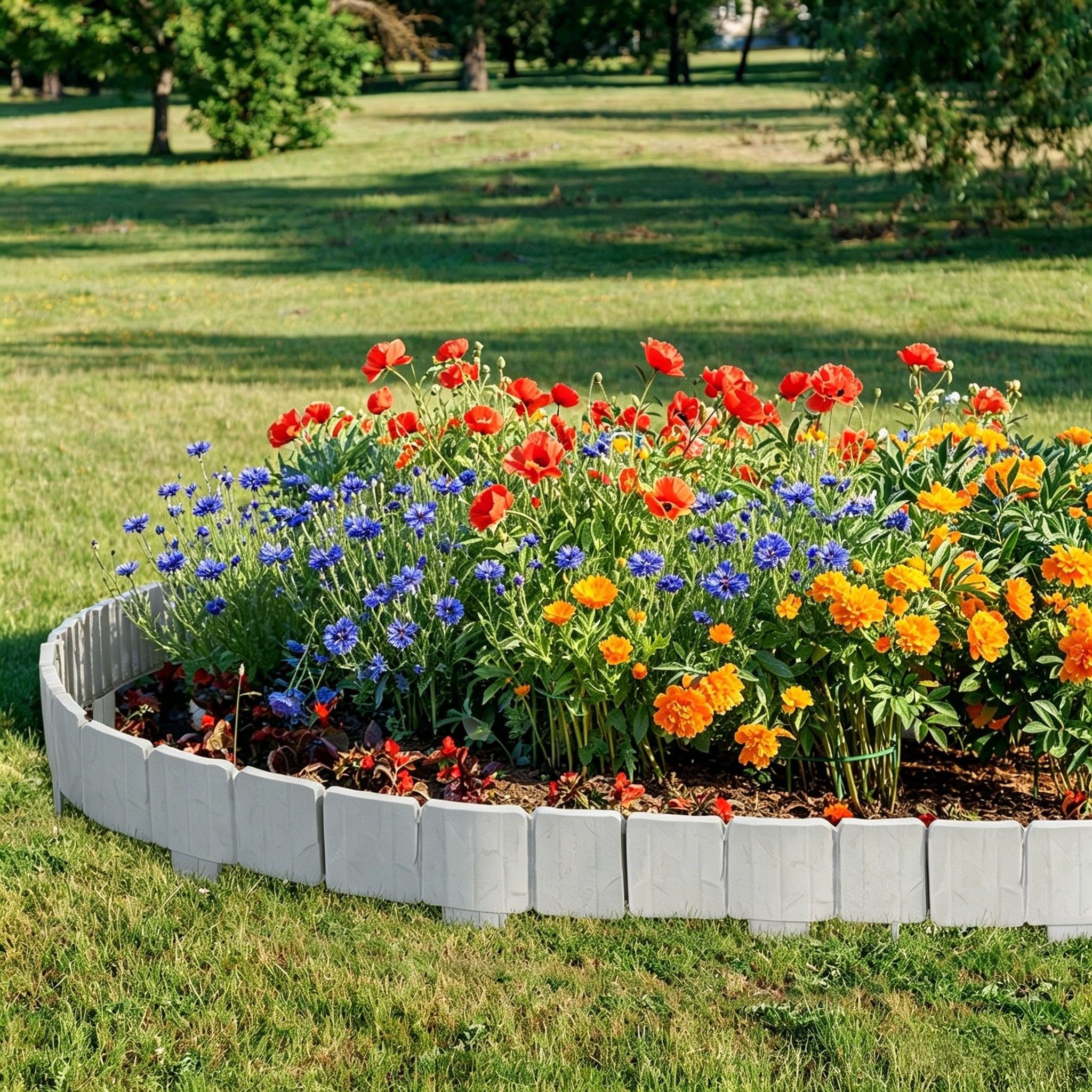 Bordo per prato in plastica, 1000 cm, a forma di T, modulare per