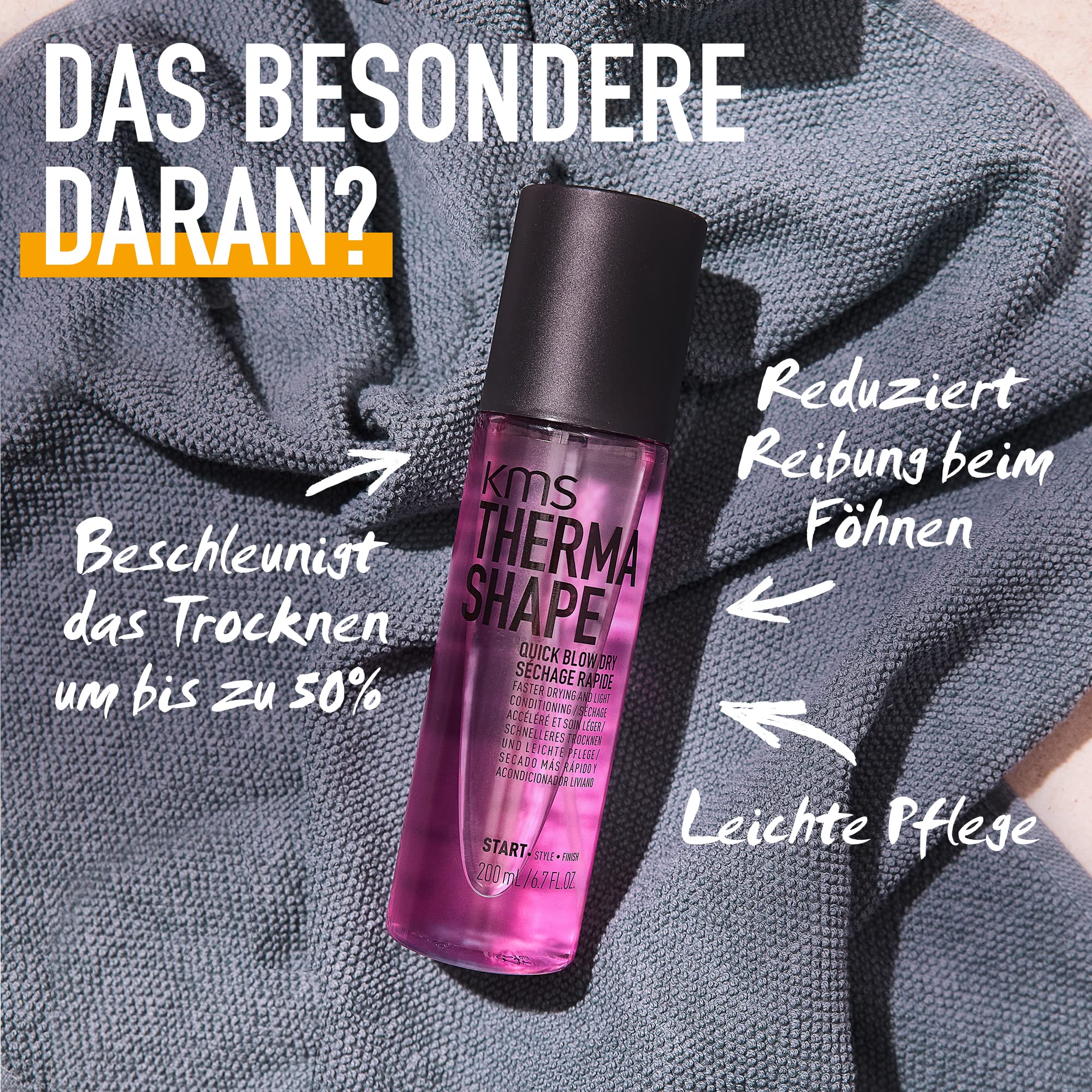 KMS THERMASHAPE Set – Schnelleres Föhnen, Hitzeschutz & Langanhaltendes Styling