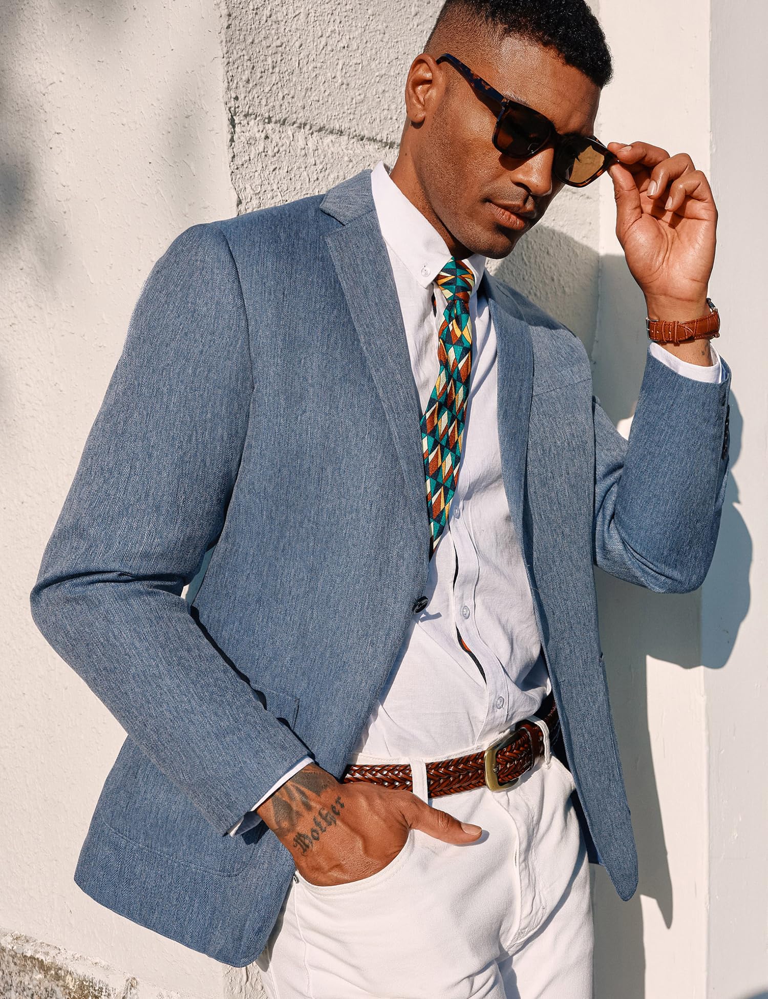 PJ PAUL JONES Giacca sportiva da uomo, casual, vestibilità regolare, con due bottoni, giacca sportiva leggera