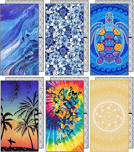 Toalla de playa de microfibra sin arena  Flor bohemia de secado rápido, ligera, accesorios de toalla de gran tamaño, imprescindible para viajes,