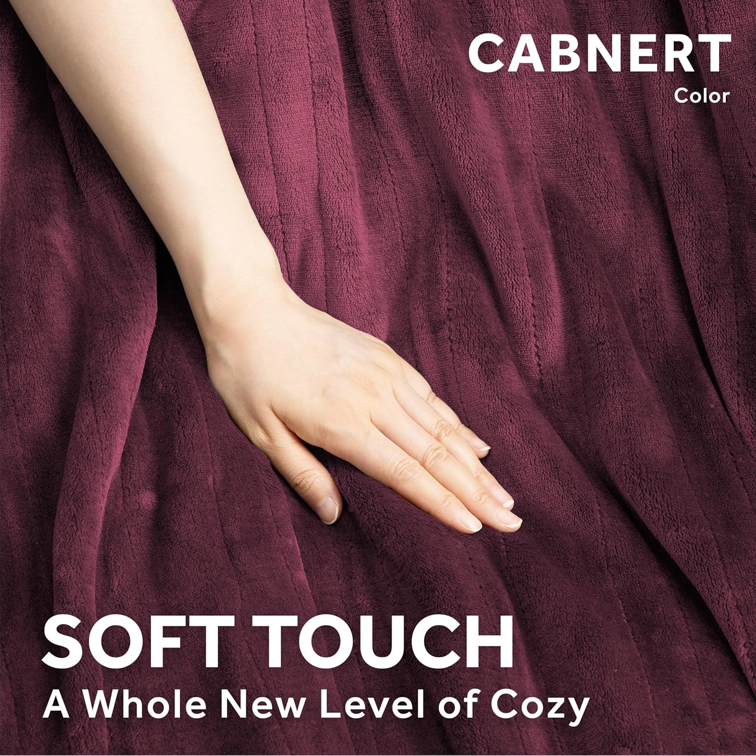 Sunbeam Electric Throw Royal Mink Sherpa Heated Blanket, 4 Heat Settings, 4-Hour Auto Shut-Off, Fast Heating, Luxurious and Ultra Comfy, Cabernet Color, 50" x 60" - Image 8