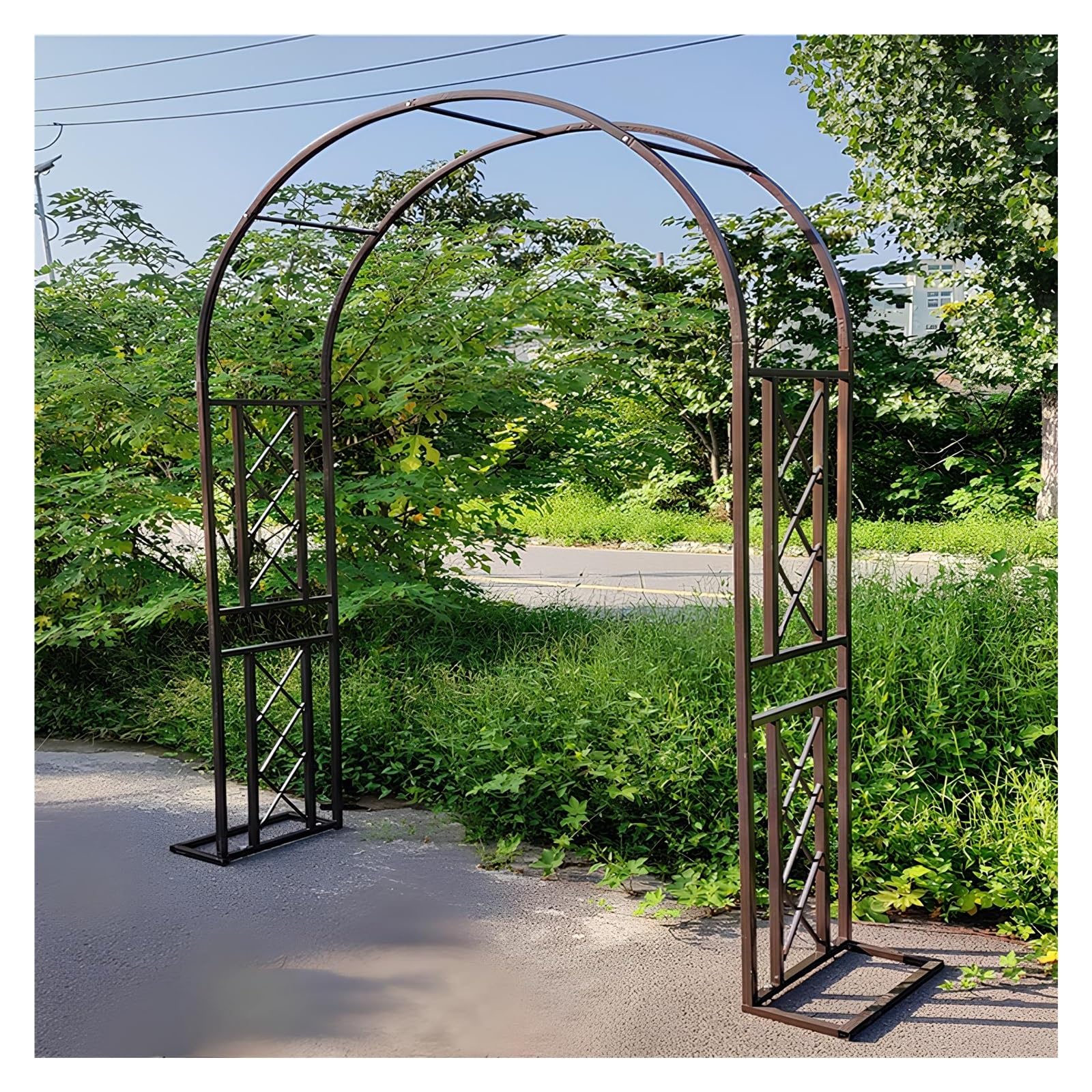 Arche de jardin en acier pour eviter l'affaissement des vignes