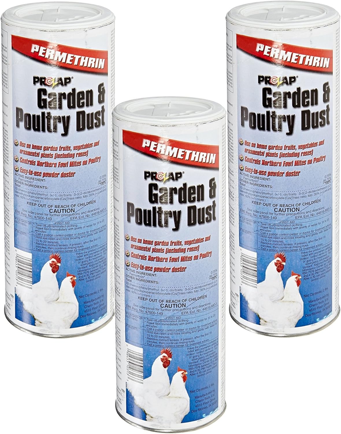 Prozap (3 Pack Garden 2-Pounds Each Poultry Dust