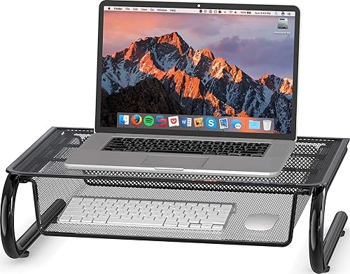 Miniatura 2 de Simple Houseware Elevador de monitor de malla con cajón