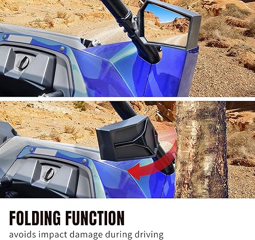 Miniatura 2 de KAITIMOTO Espejo retrovisor lateral ajustable para Yamaha YXZ 1000 19-25, espejo retrovisor lateral plegable para Yamaha YXZ 1000R / SE/SS/SS SE