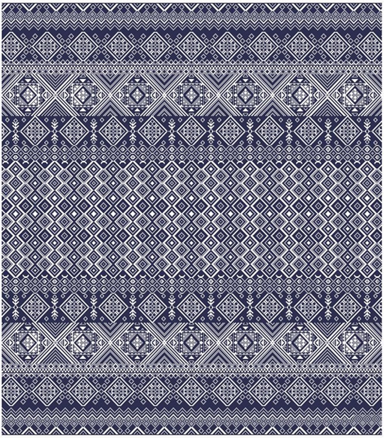 Gertmenian Indoor Outdoor Bohemian Area Rug - 8x10 Large, Fade Resistant, Ideal for High Traffic in Living Room, Bedroom, Patio - Moroccan, Blue, 27103