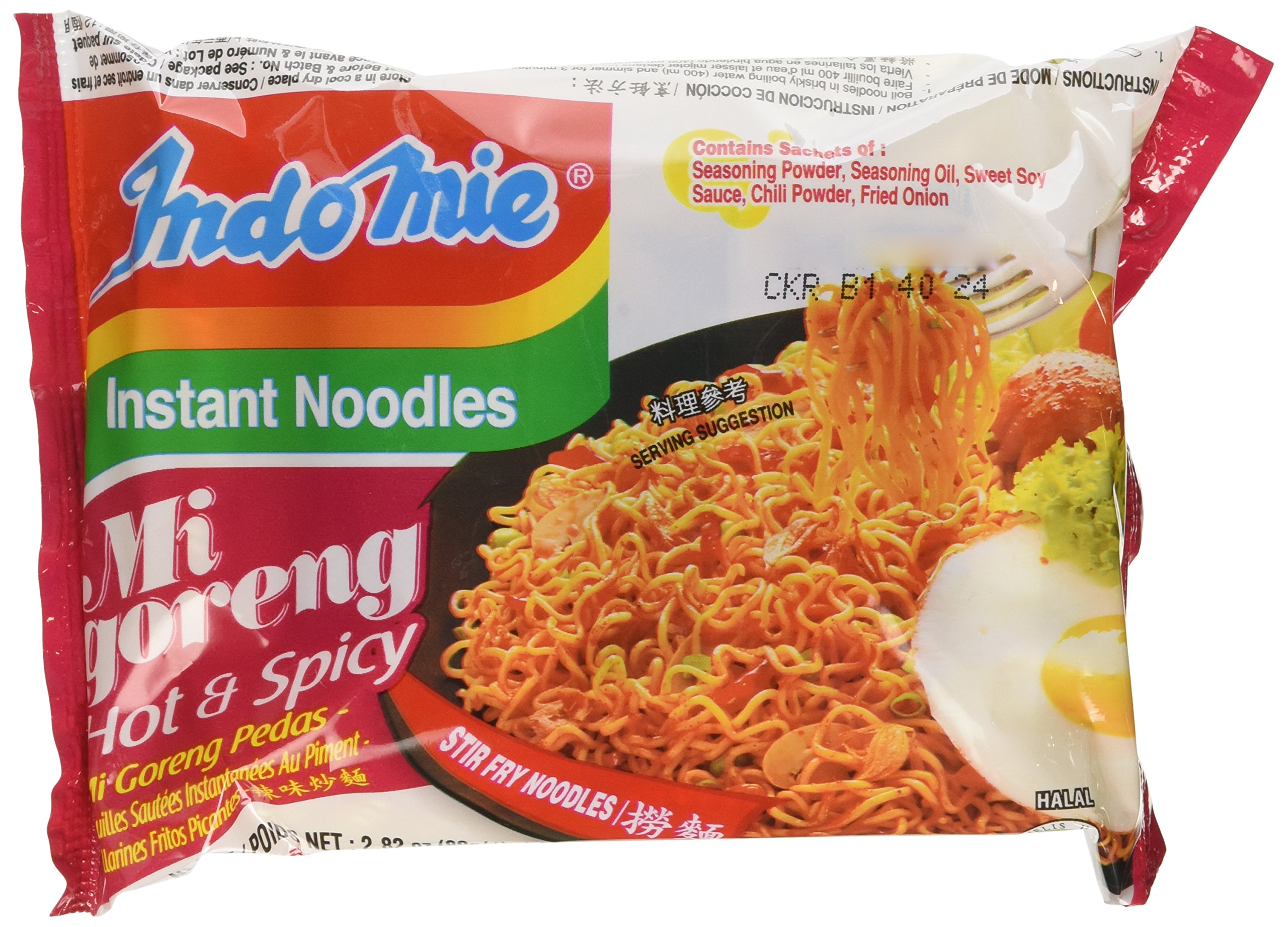 Indomie Mi Goreng Instant Stir Fry Noodles, Halal Certified, Hot