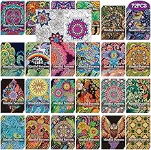 72 Pcs Mindful Coloring Book Bulk for Adults, DIY Art Coloring for Adult Stress Relief Drawing Book with Flower for Party Favors Goodie Bag Filler Gifts