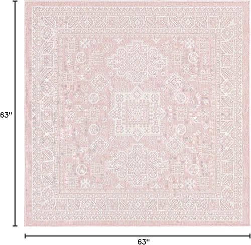 Miniatura 358 de Rugs.com Outdoor Aztec Collection Alfombra – 4 x 6 pies alfombra de tejido plano gris carbón perfecta para salas de estar, grandes comedores, planos