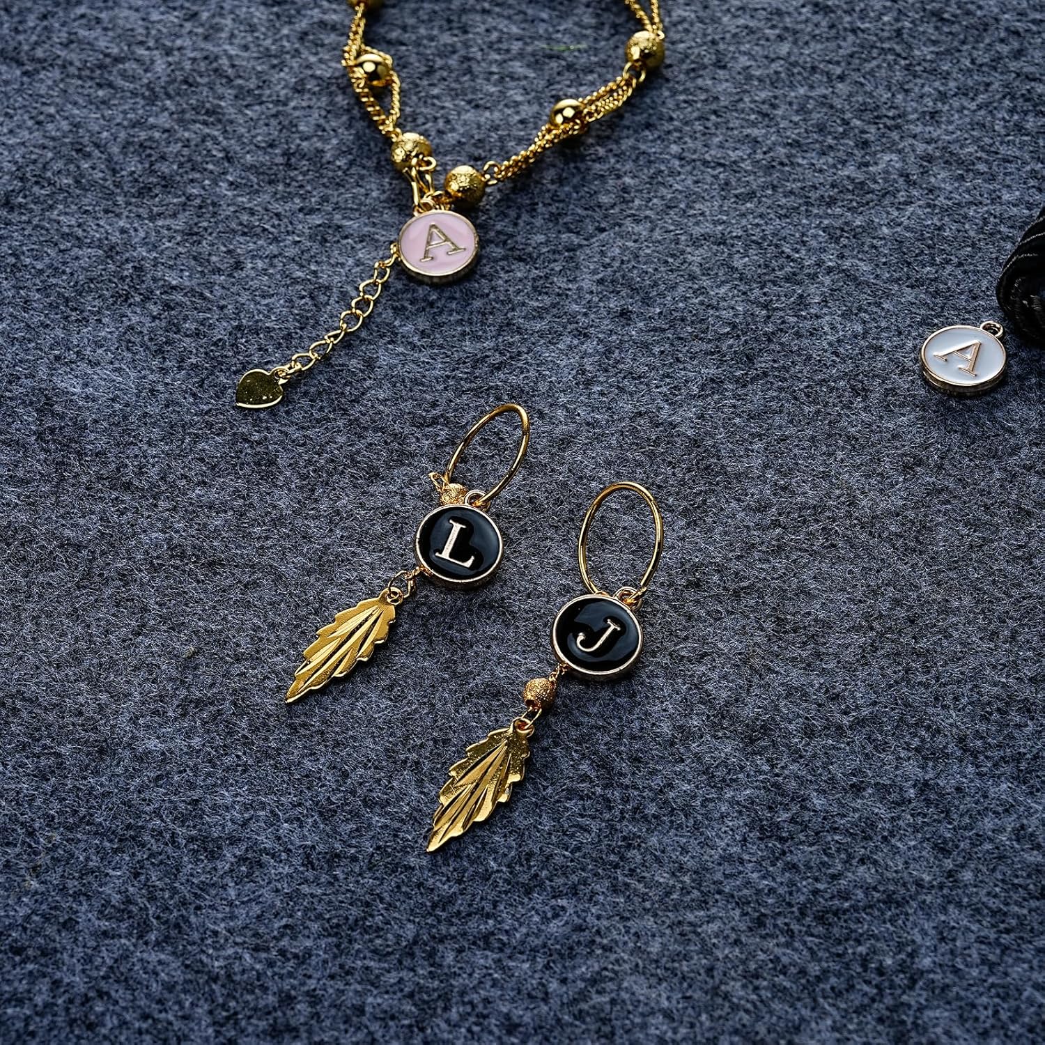 104 Pcs Letter Charms for Necklace Mixed Double Sided Alphabet Charms A-Z Letter Charms Metal Letter Charms for Necklace Earring Bracelet Jewelry Making - Image 6