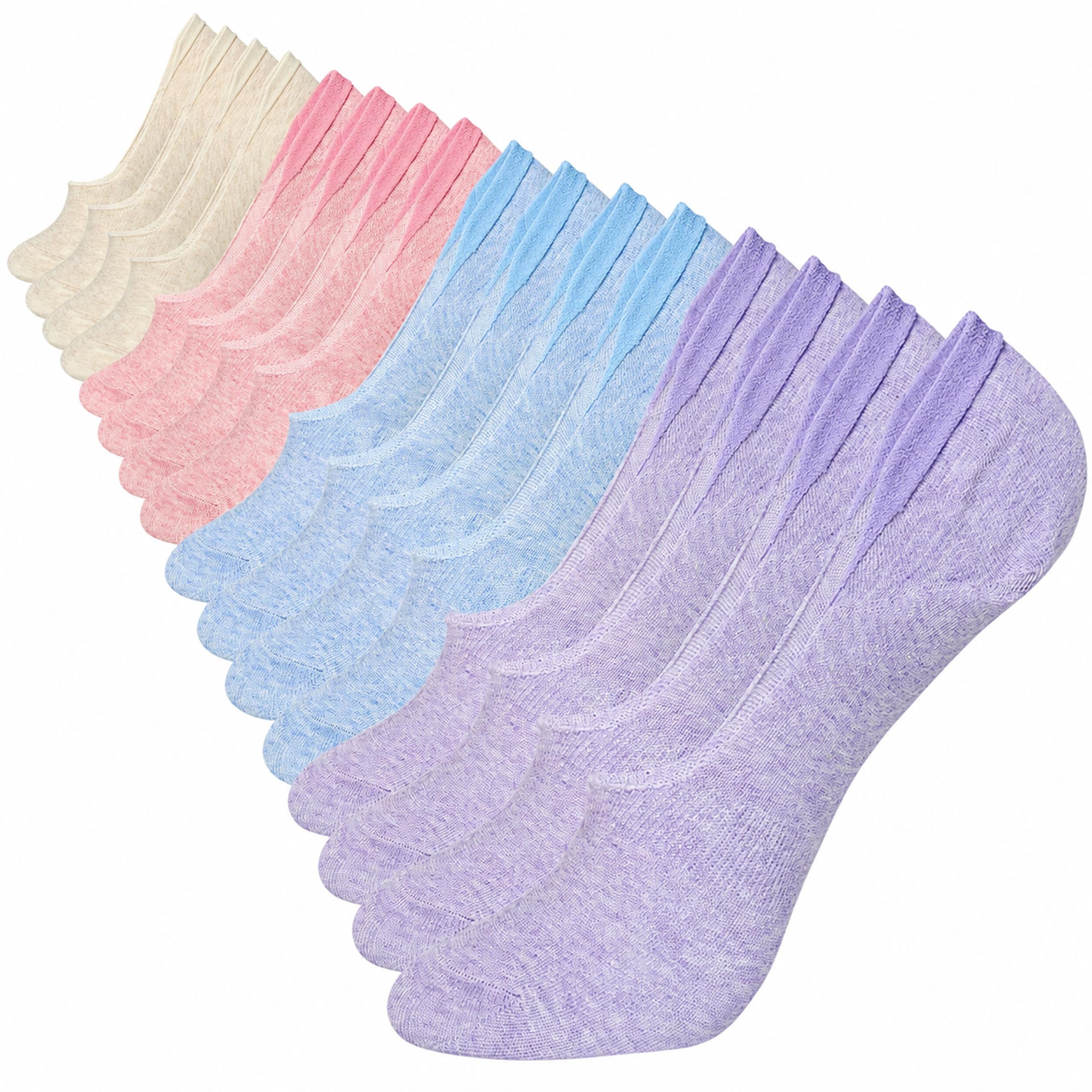 YEJIMONG Cotton No Show Socks