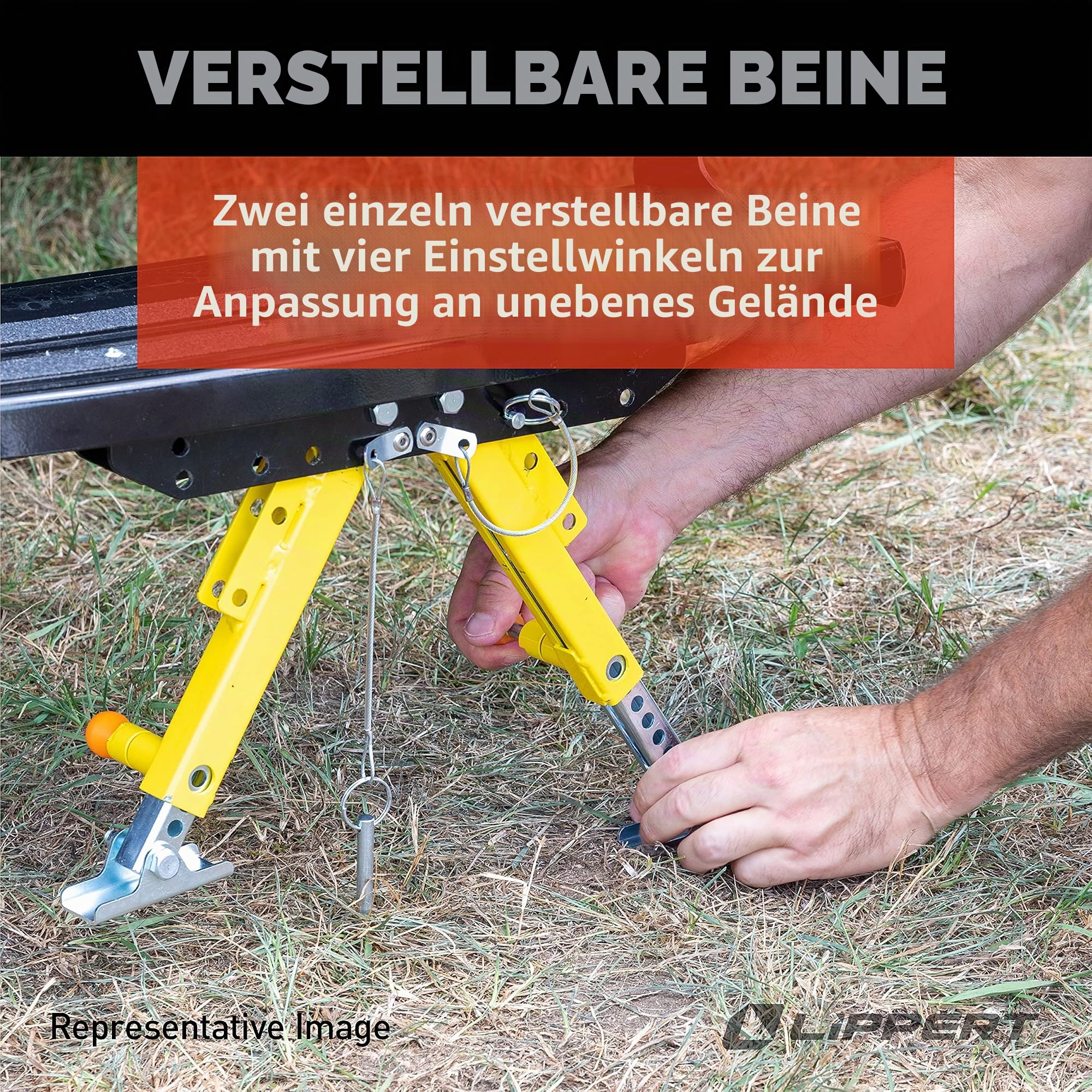 Lippert Solid Stance Stabilisierungskit für Wohnmobil-Treppen – für Fünftwheel, Reiseanhänger und Wohnmobile