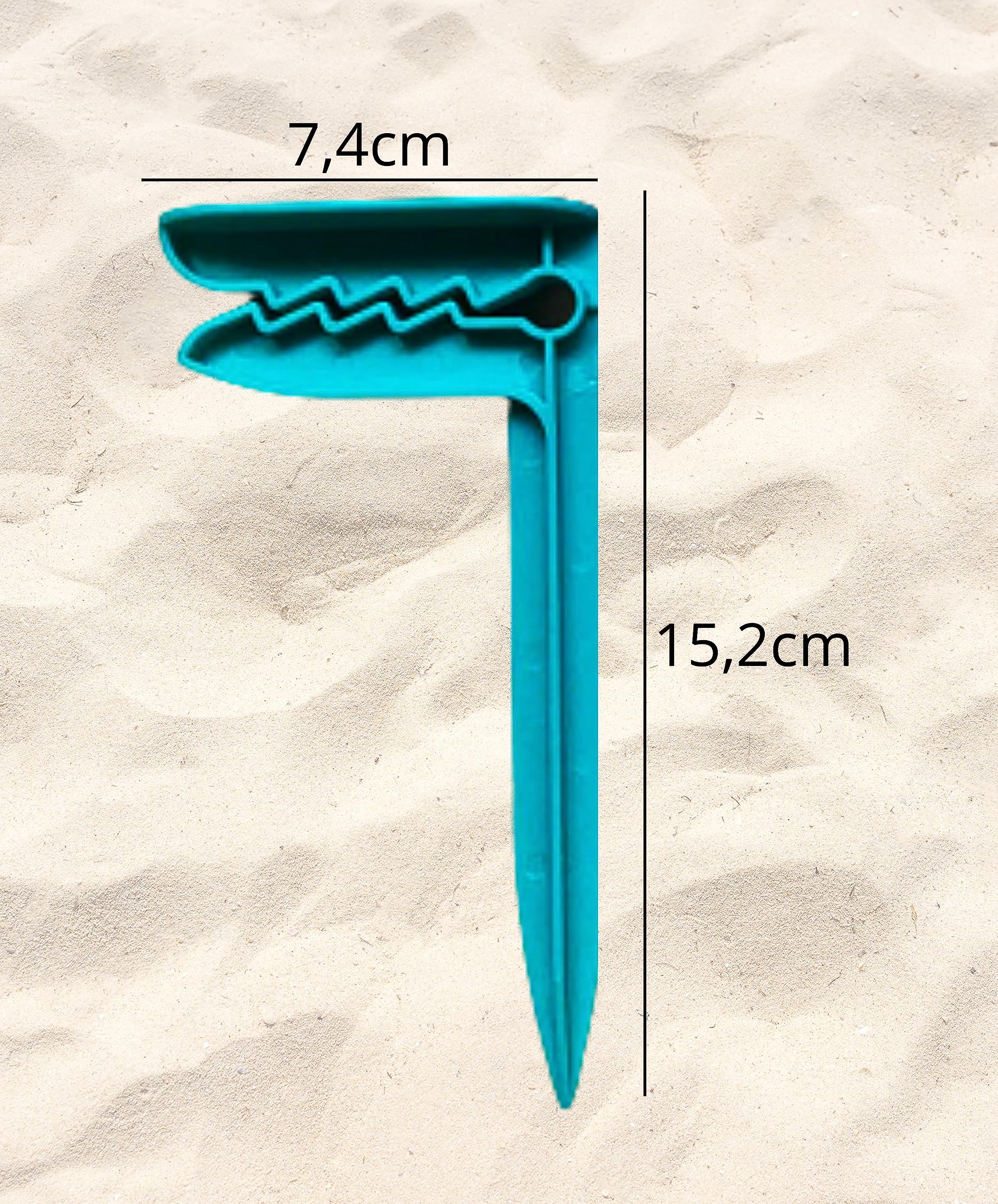 8 Clips para Toallas de Playa - Pinzas para Ropa y Manta Picnic - Fijar en Arena - Accesorios para Camping (Celeste)