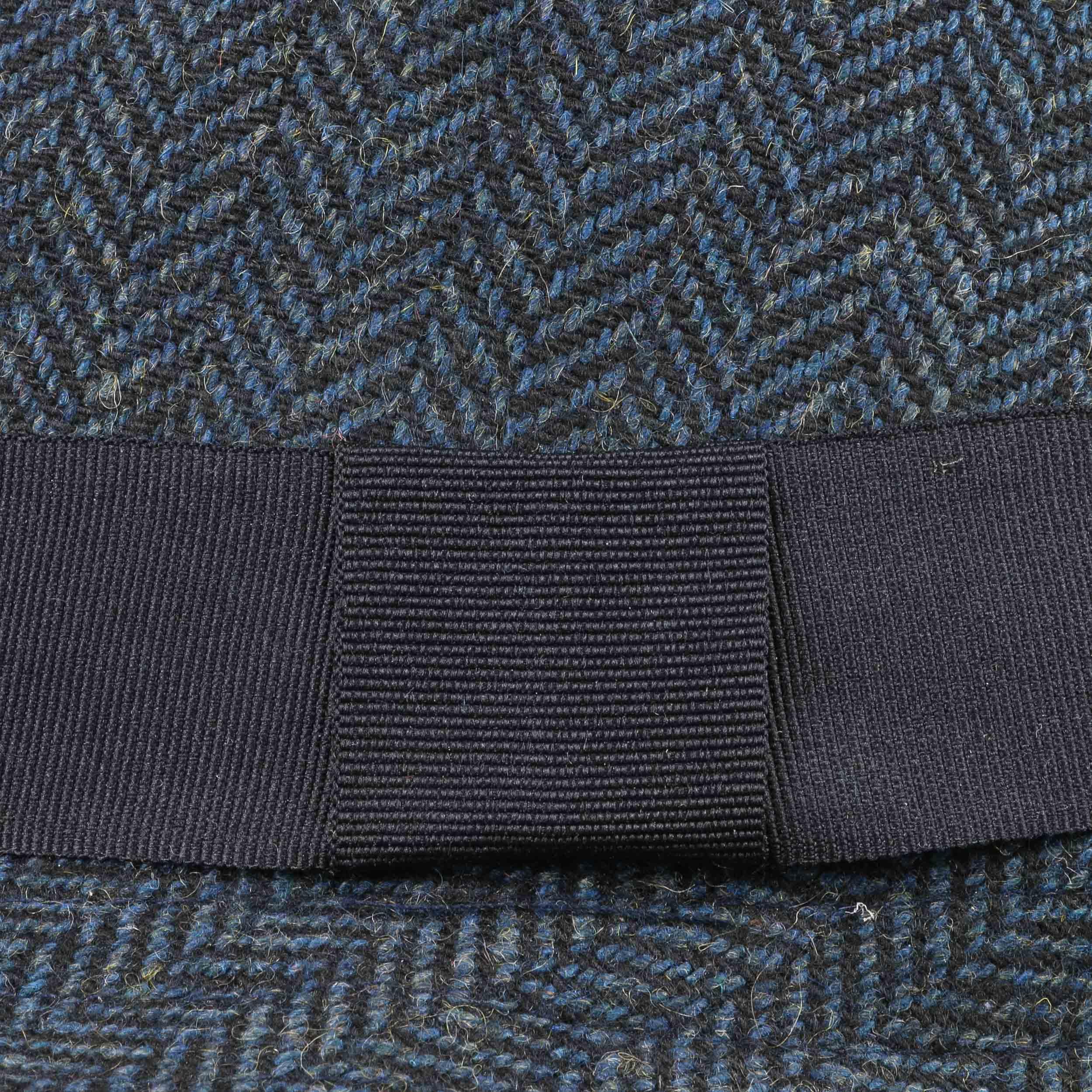 Lipodo Classic Trilby Hut Fischgratmuster Ripsband Damen und Herren Sommer Winter