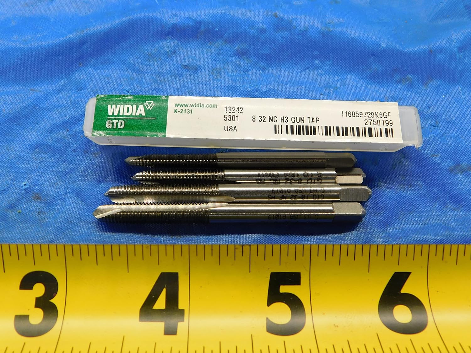 4PC New GTD 8 32 & 10 32 NF G H3 HSS Spiral Point TAP 2 Straight Flute USA Made - MB5580AR1