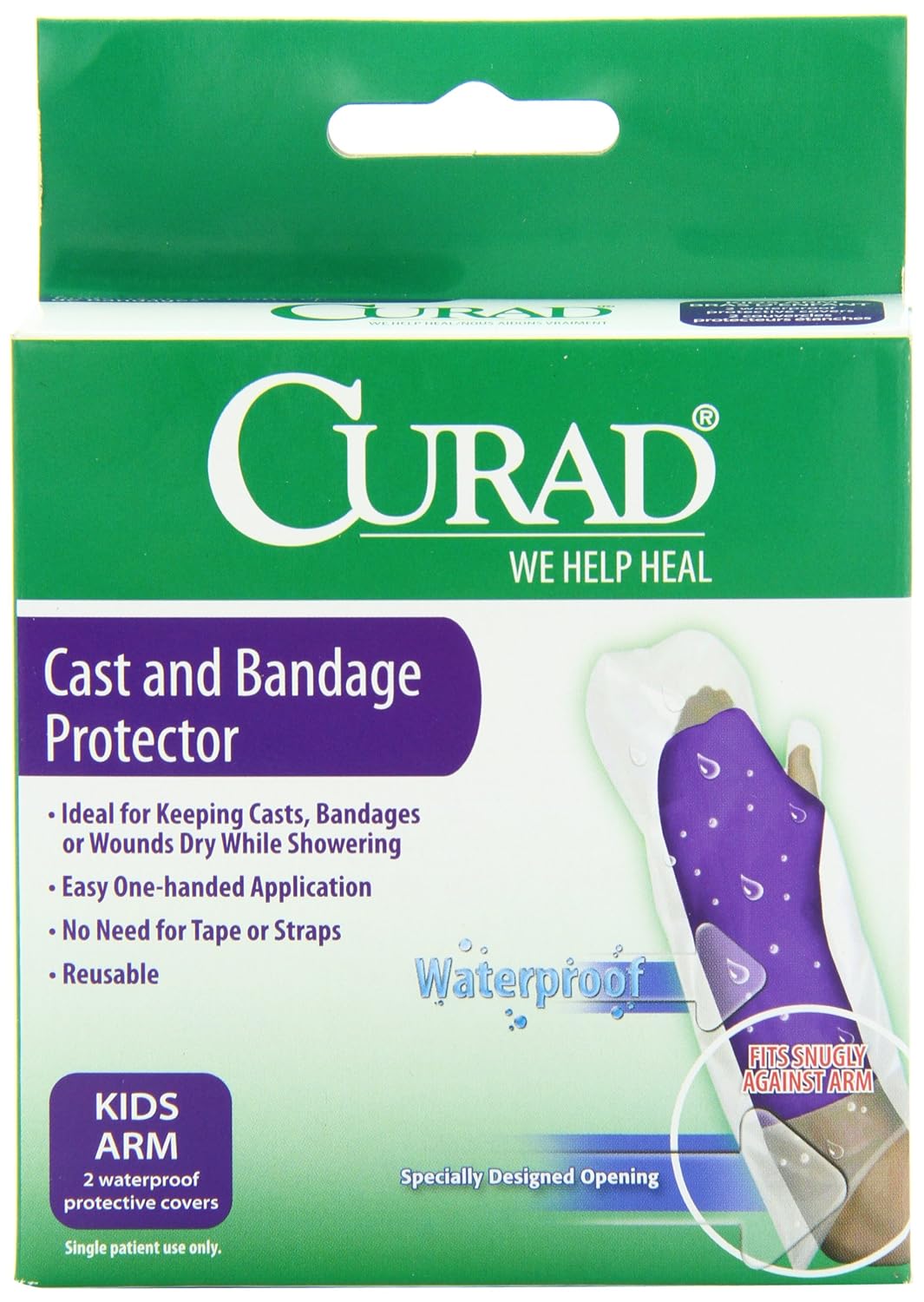 Curad Cast and Bandage Protector, Child Arm, Waterproof, 2 Count Health & Household