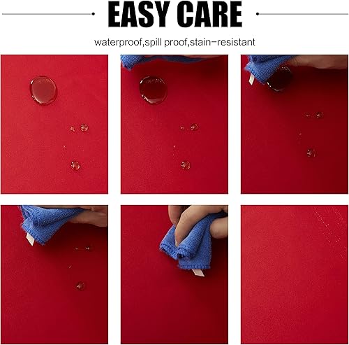 Miniatura 2 de Obstal Mantel rectangular de microfibra a prueba de derrames y resistente al agua y al aceite, de tela decorativa para uso exterior e interior