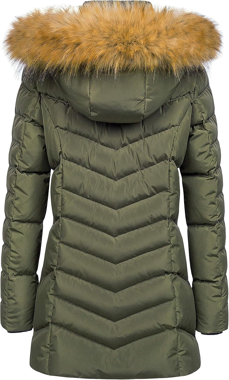 CREATMO US Women's Winter Hooded Coat Waterproof Warm Long Puffer Jacket Parka - Image 2