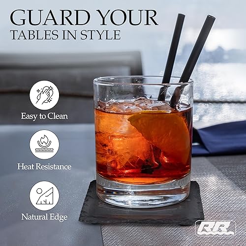 Miniatura 3 de Rogue River Tactical Juego de 4 posavasos de pizarra, juego de regalo patriótico con bandera de Estados Unidos, diseño de bandera estadounidense We