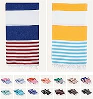 Vista 23 de PARK&OZ - Toallas ligeras de algodón turco (2 unidades) Prelavadas Absorbentes y de secado rápido Sin arena De gran tamaño Toallas