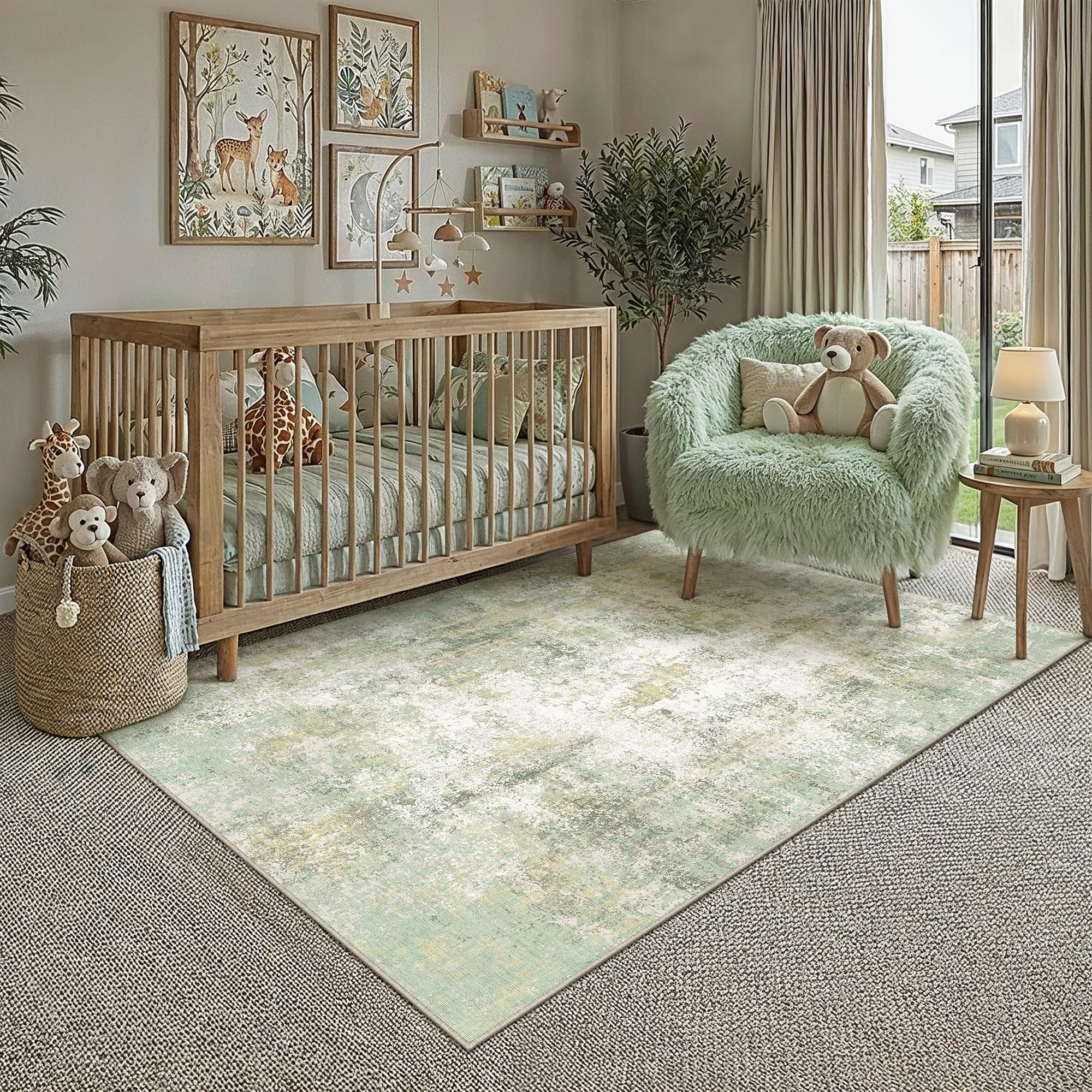 PureCozy Abstract Rug Living Room 120 x 180 cm Non-Slip Short Pile