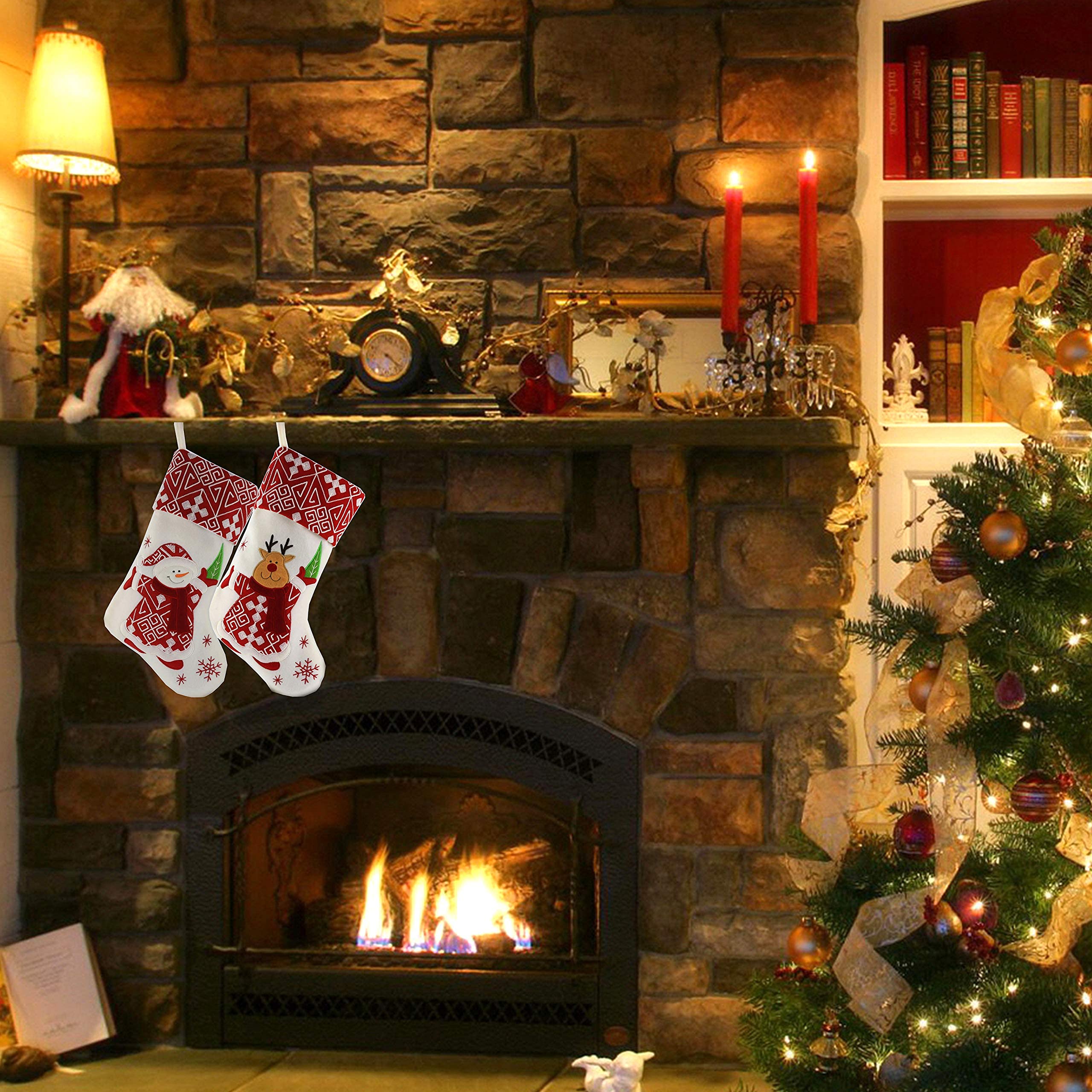 Amazon.co.jp: WEWILL クラシック クリスマスストッキング 2個セット Amazon.co.jp: WEWILL クラシック クリスマスストッキング 2個セット