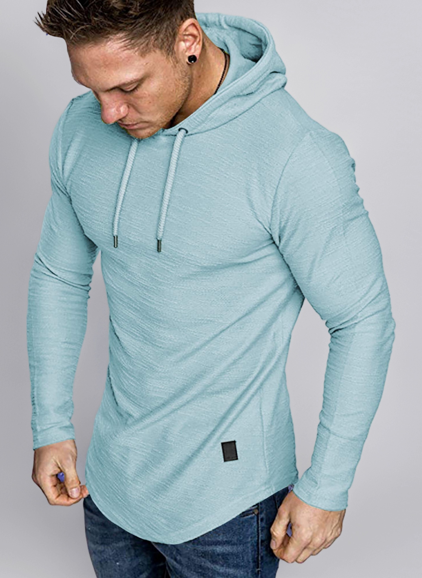 Lexiart Mens Fashion Athletic Hoodies Sport Sweatshirt Solid Color Fleece Pullover