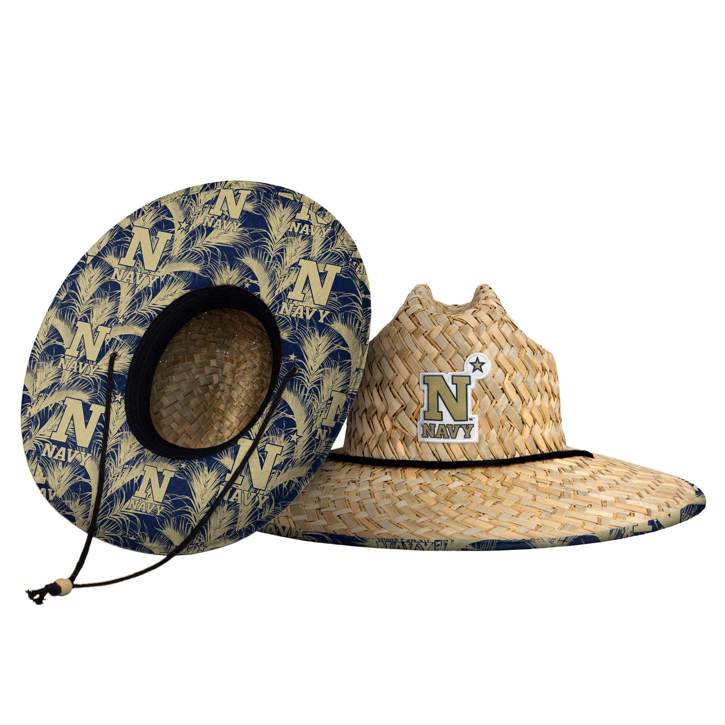 FOCO Men's NCAA College Team Logo Floral Straw Sun Hat