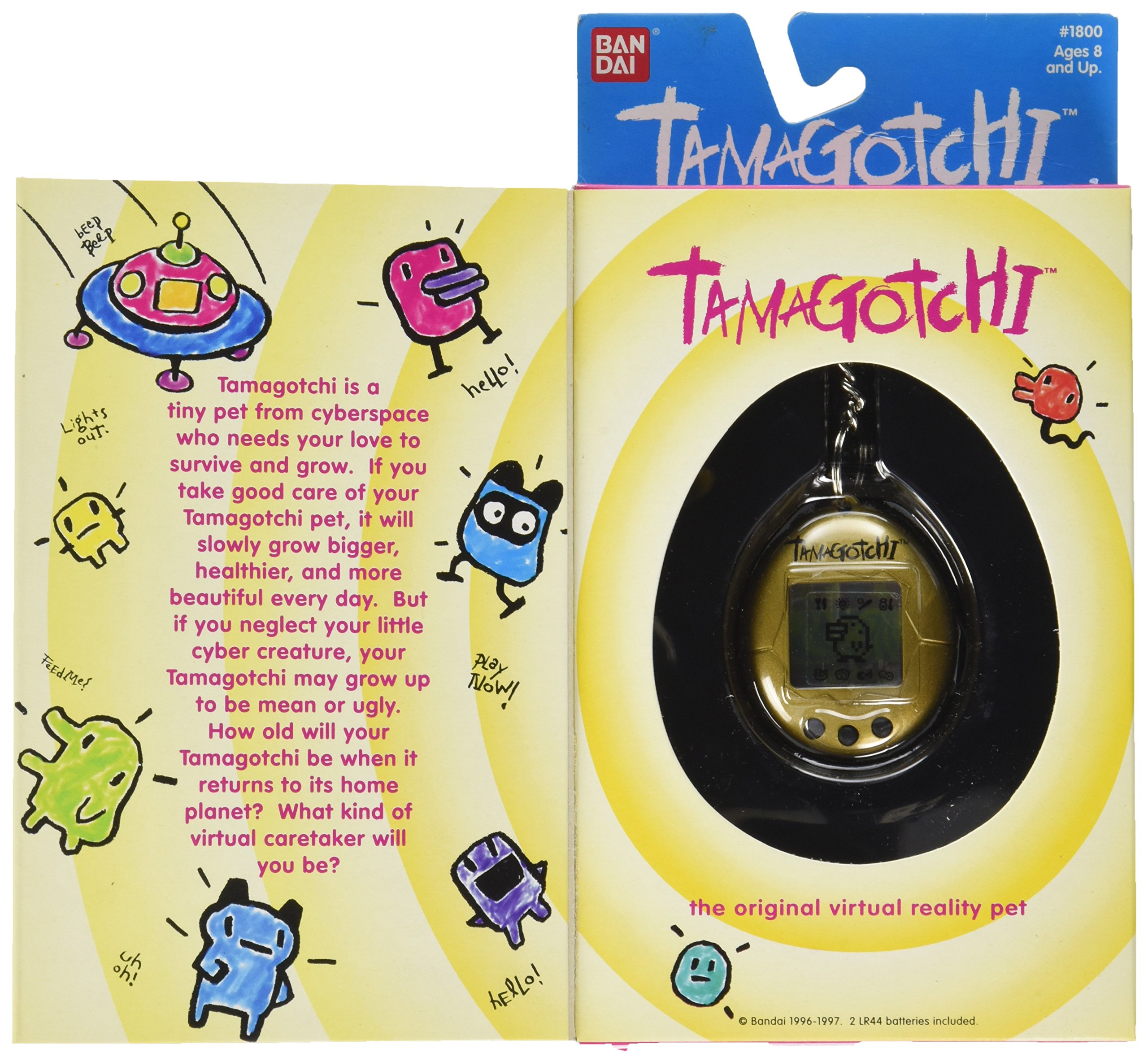 Original V1 1996/1997 Tamagotchi Gold Virtual Reality Pet by