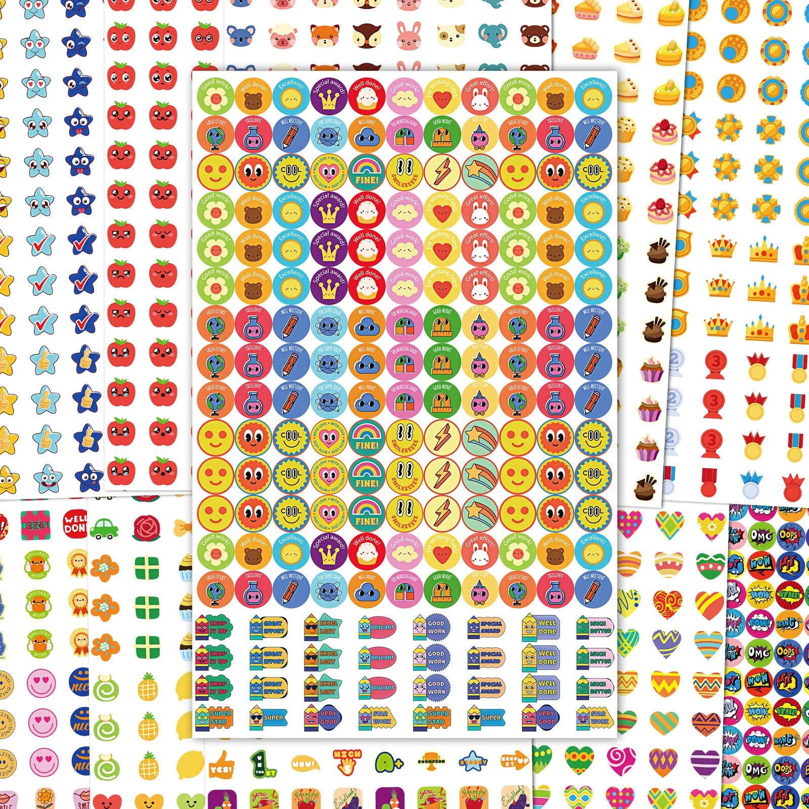 Amazon.com: 1000 Pieces Animal Stickers for Kids, Mini Cute ...