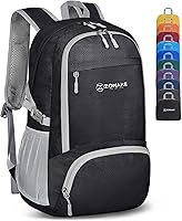 Vista 18 de ZOMAKE Mochila plegable ligera 30L, mochilas plegables para senderismo, mochila plegable compacta resistente al agua para viajes