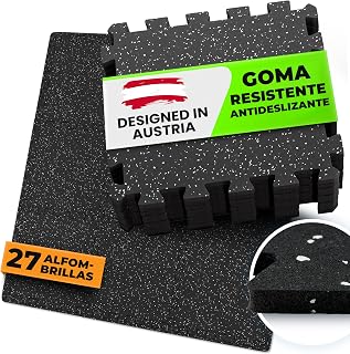 bemaxx Esterilla Fitness Suelo Gimnasio Caucho – Set de 27 Alfombras Puzzle Protector Suelo de Goma, Colchoneta Gimnasia Ejercicio en Casa, Espuma Tatami Deporte Alfombrillas Pesas Gym Garaje Piscina