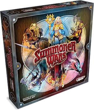 Summoner Wars Second Edition Master Set | Includes a tactical duel card game, six factions deck, custom dice and game board. Ages 9 and up for 2 players