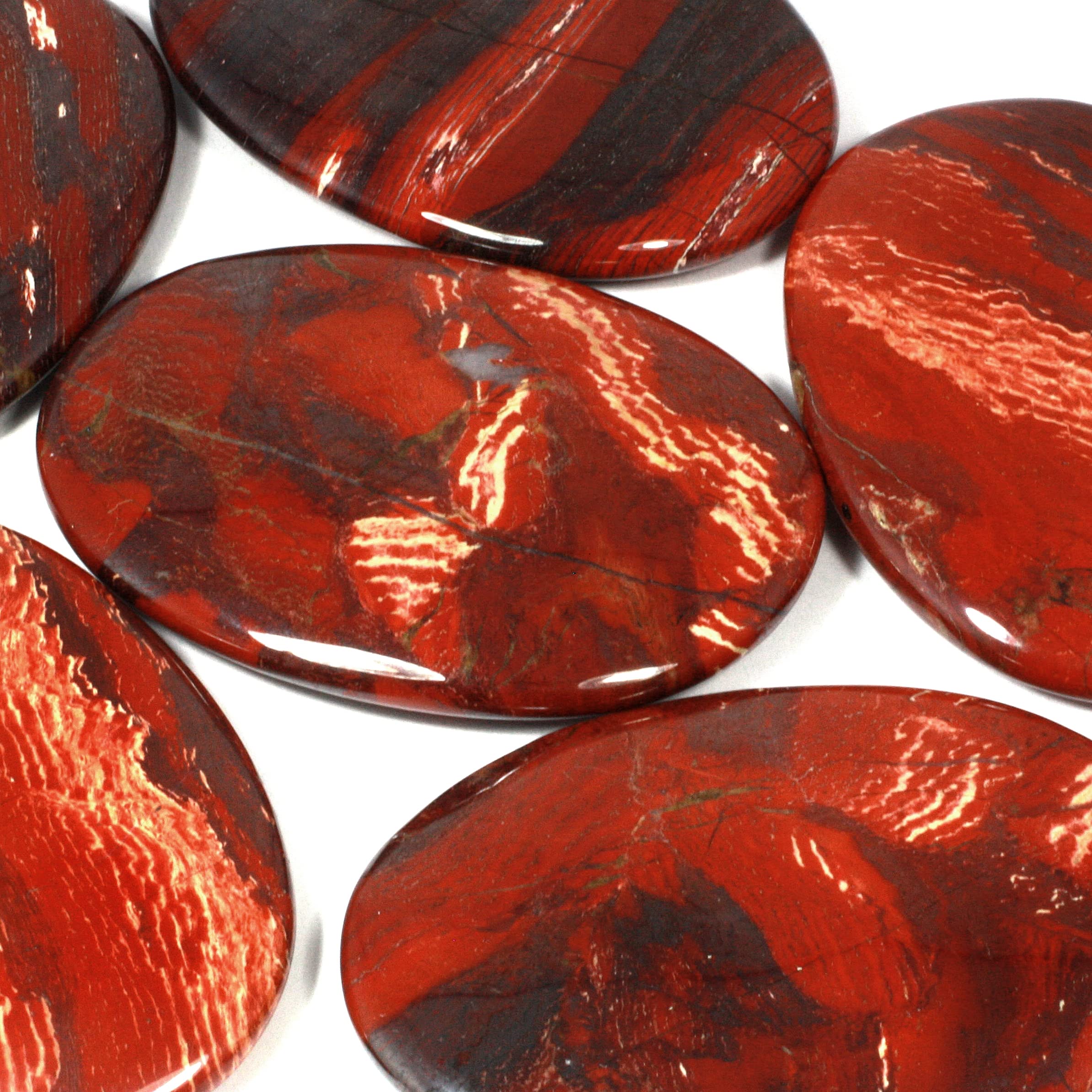 CrystalAge Snakeskin Jasper Palm Stone ~70x50mm