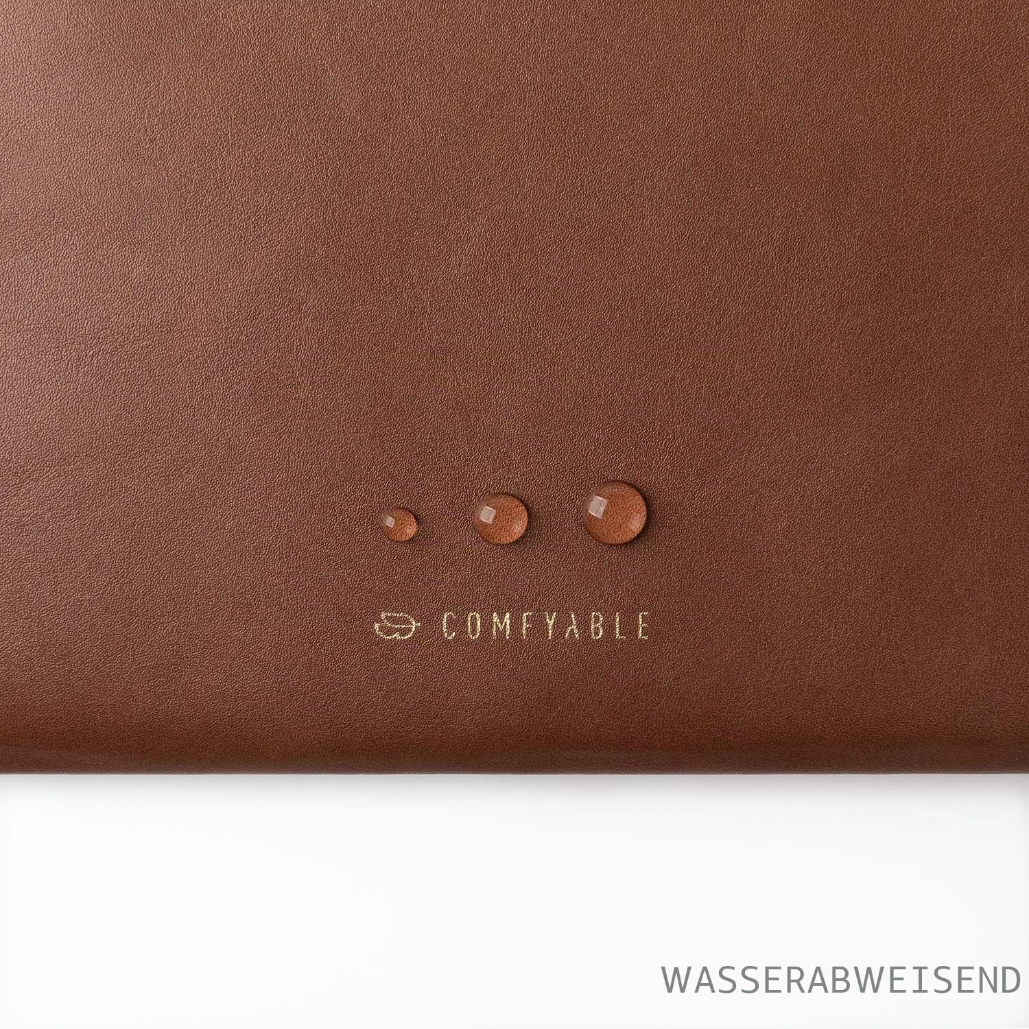 Comfyable Slim Protective Laptop Sleeve Compatible with 13/13.3/14 Inch MacBook Air & MacBook Pro, Mac Travel Case, Laptop Pouch, Slim PU Leather Cover M5/M4/M3/M2/M1 2026-2021, Brown