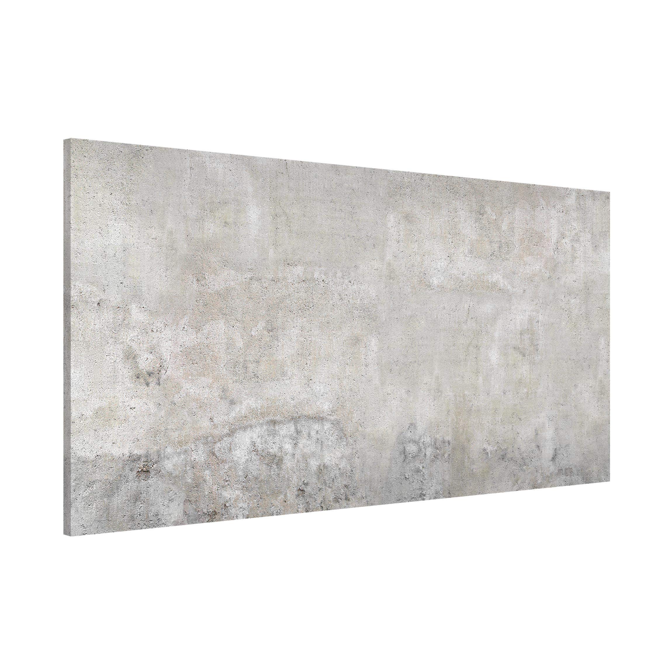 Magnettafel Shabby Betonoptik Memoboard Design Hoch Metall Magnet Pinnwand Motiv Wand Stahl Küche Büro, Größe HxB: 78cm x 37cm
