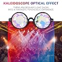 SoJourner Bags Kaleidoscope Glasses - Trippy Psychedelic Rave Goggles - Funky Prism Glasses For Raves - Festival Halloween Accessories gallery image