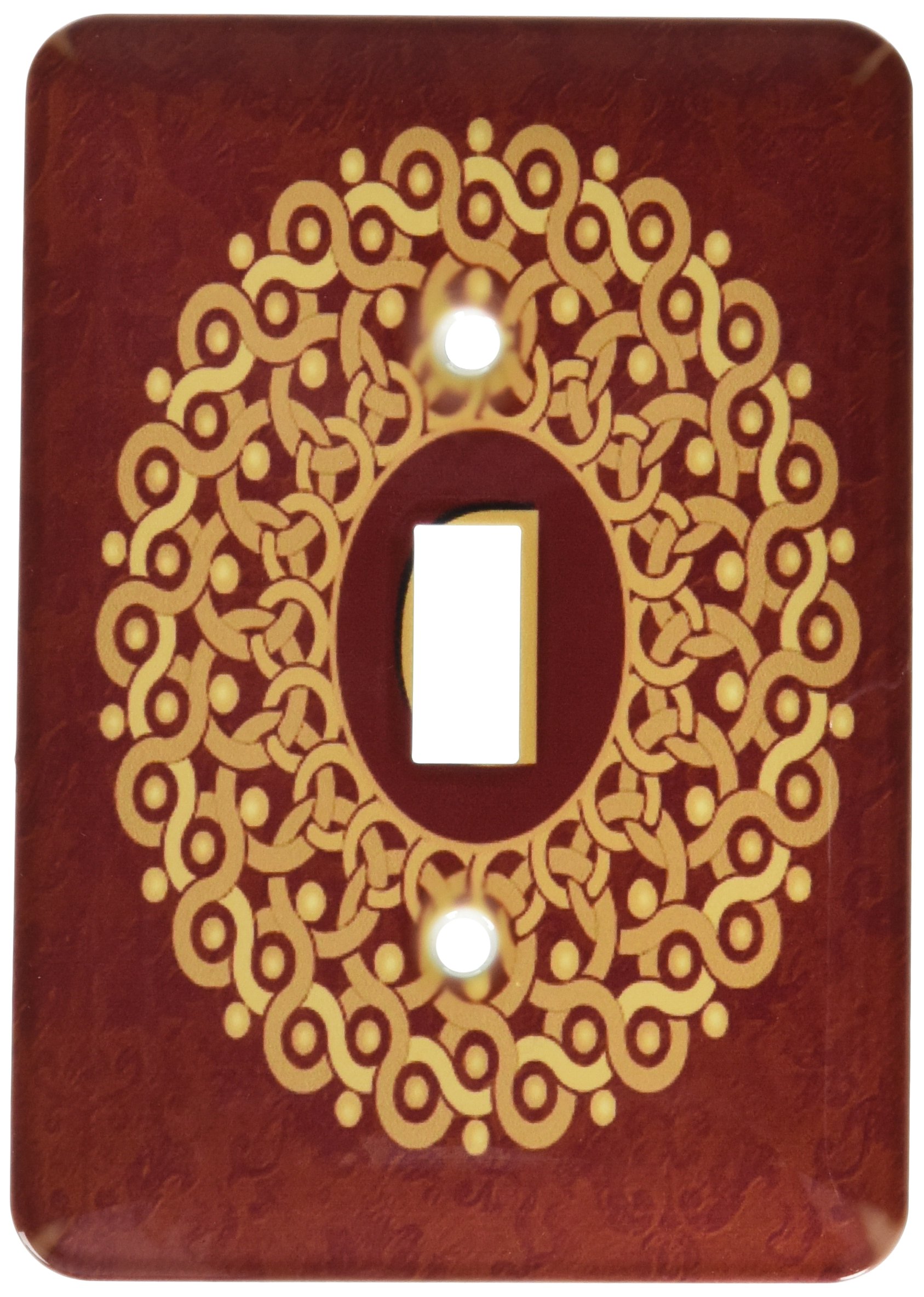 Interrupteur à baïonnette mandala marron 3dRose LSP_32196_1 pour décoration rétro