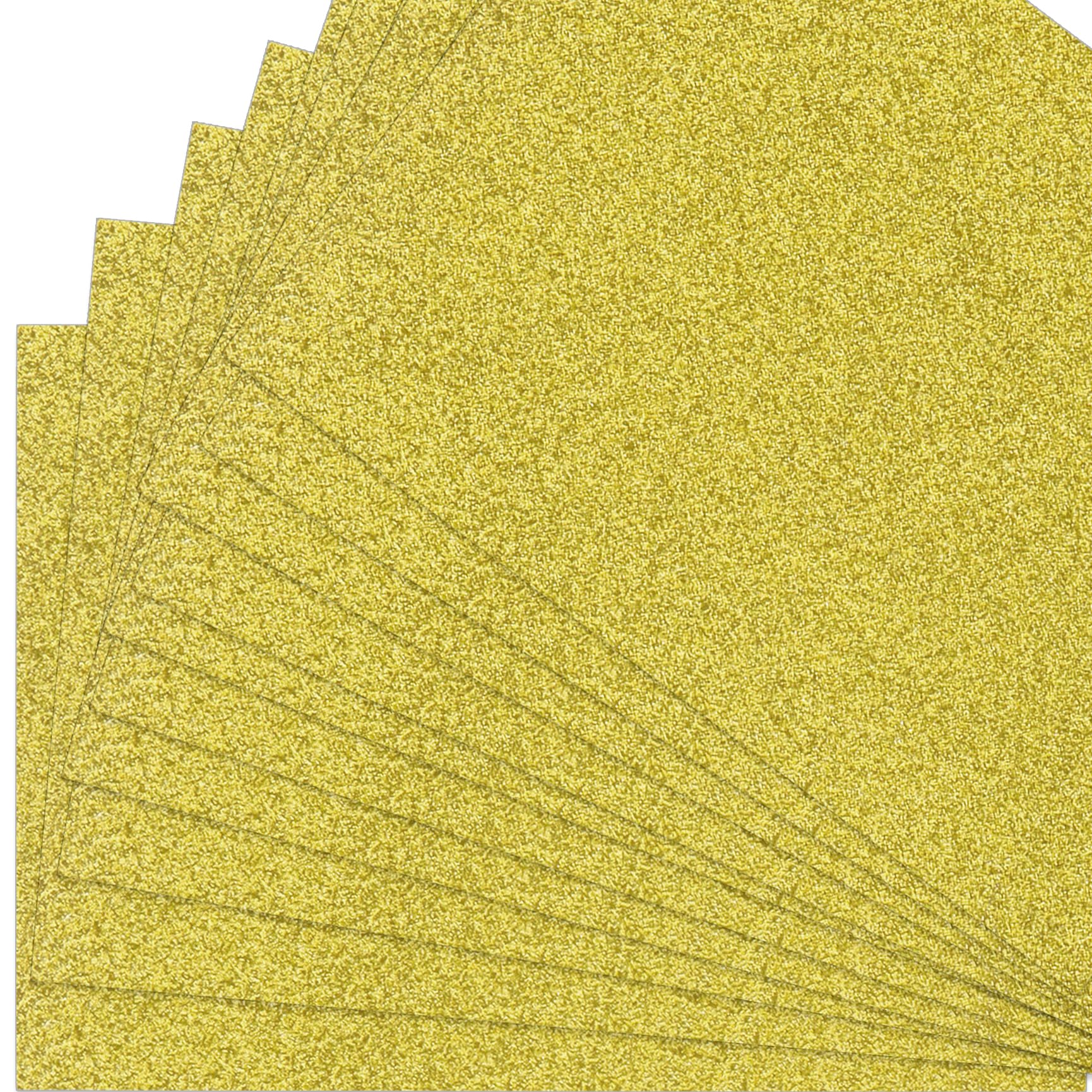 15 Sheets A4 Yellow Glitter Cardstock, 300gsm Non Shed Glitter Craft Paper for Scrapbook DIY Art Project Greeting Cards Party Decoration