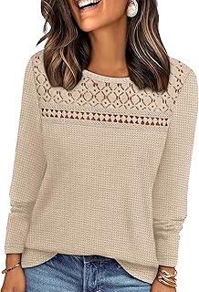 WIHOLL Lace Long Sleeve Top
