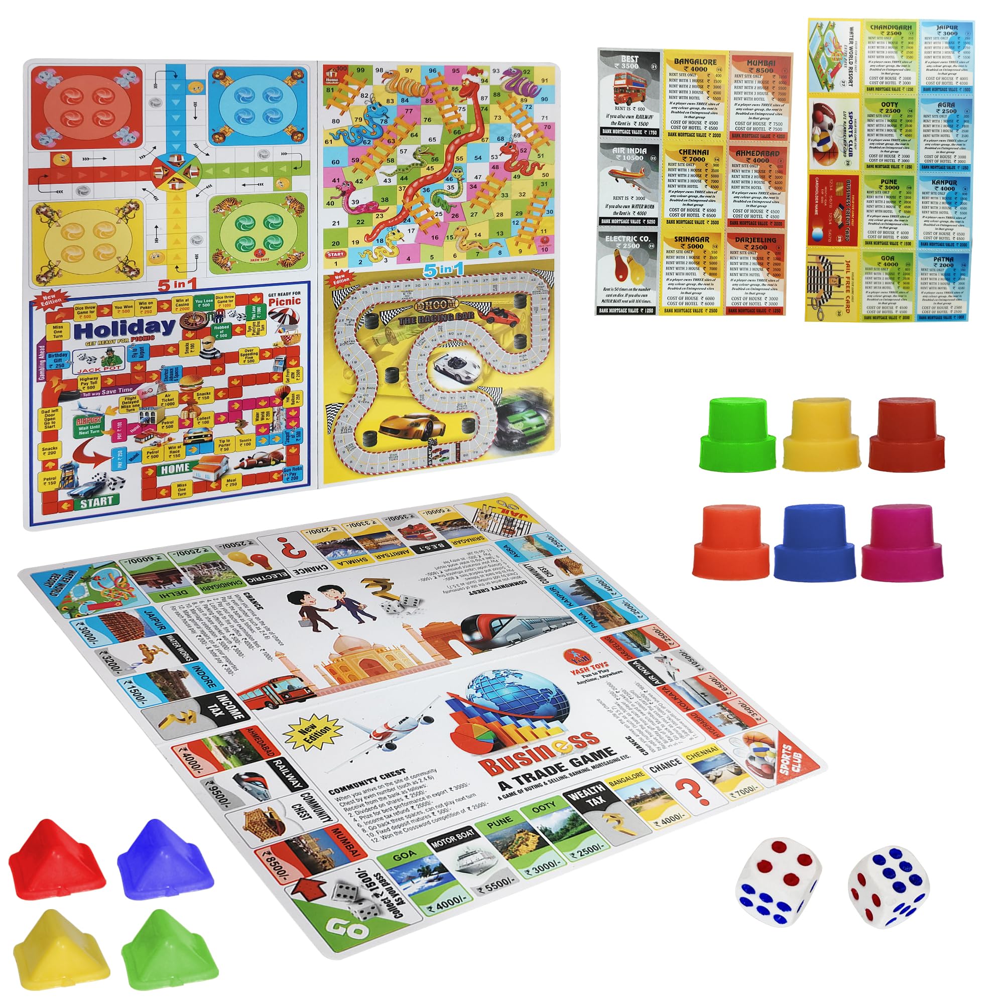Tod2Teen 5 in 1 Junior Business Board Games for Kids with Plastic Notes - The Race Car, Picnic, Ludo, Snakes & Ladders Games | 2-4 Players Indoor & Outdoor, Travel Game Set - Multicolor (B0DBZXDTJX) Amazon Price History, Amazon Price Tracker